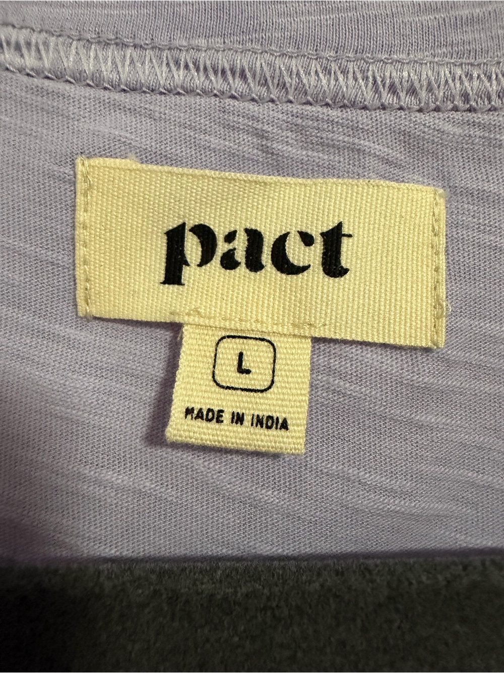 Pact Maternity Organic Cotton Lavender Ruched Side Tee Top Women’s Large - Picture 3 of 9